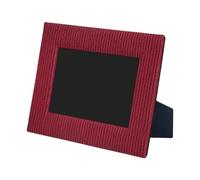 Cadre photo en cuir de 20,3 x 15,2 cm - Décoration d'intérieur rustique - Support mural horizontal et vertical - Affichage de table