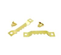 Cadre Photo en dents de scie doré, argent et noir, cintre suspendu for Photo, peinture à l'huile, miroir, crochets en dents de scie avec vis 7x40mm, 25 pièces pour Photos(Gold)