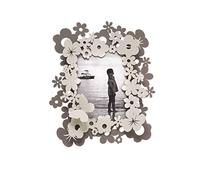 Cadre photo en fer avec fleurs couleur boue et ivoire mod. Daisy Design Arti e Mestieri