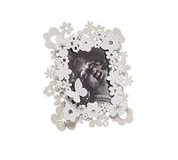 Cadre photo en fer avec fleurs couleur ivoire et blanc mod. Daisy Design Arti e Mestieri