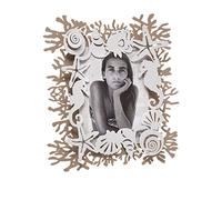 Cadre photo en fer couleur blanc et beige mod. Nettuno Corail Design Arti e Mestieri