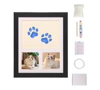 Cadre photo en forme de patte - Moule commémoratif | Kit souvenir d'empreintes de pattes pour commémoration, condoléances, deuil, chat, animal domestique, anniversaire, vacances