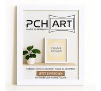 Cadre photo en MDF de qualité supérieure 40 mm - Blanc mat - 75 x 120 cm - Avec verre synthétique antireflet - Format portrait et paysage - Montage mural ou sur table - Design moderne pour photos