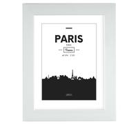 Cadre photo en plastique "Paris", blanc, 10 x 15 cm