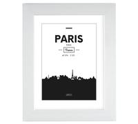 Cadre photo en plastique "Paris", blanc, 15 x 20 cm