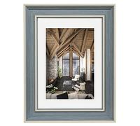 Cadre photo en plastique "Rustic", gris-bleu, 20 x 30 cm