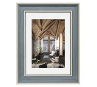 Cadre photo en plastique "Rustic", gris-bleu, 20 x 30 cm