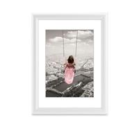 Cadre photo en plastique "Swing", blanc, 13 x 18 cm