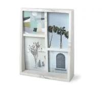 Cadre photo en résine effet marbre 4 vues Edge - UMBRA