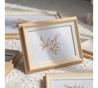 Cadre photo en résine pour albums de 15,2 cm, convient pour la décoration de bureau à la maison et au bureau (jaune)