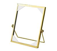 Cadre photo en verre et métal - 20 cm x 15 cm - En métal doré - Style rétro vintage flottant - Pour photos, cartes, affiches, certificats, décoration de bureau