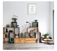 Cadre Photo Fais de ta vie un reve 30x40cm avec Passe Partout Tableau Bois Verre (BLANC) BLANC G