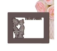 Cadre photo familial en bois rustique pour bureau - 20,3 x 25,4 cm - Support photo décoratif de table - Décoration d'intérieur - Design rectangulaire classique avec protection en verre - Marron