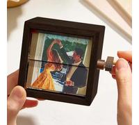 Cadre photo Flipbook fait à la main avec lumière, mini livre à rabat personnalisé pour couples, boîte à mémoire rotative en bois pour anniversaire, Noël et Saint-Valentin (affichage de 8 ou 16 photos)