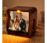 Cadre Photo Flipbook Personnalisé Cadeau Saint Valentin pour Homme Femme Boîte Flip Book Album Photo Mécanique Idée Cadeau Anniversaire pour Couple Machine a Film Manivelle