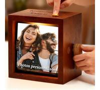 Cadre Photo Flipbook Personnalisé Machine a Film Manivelle Photo Boîte Flip Book Album Photo Mécanique Pour la Saint Valentin Noël la Fête des Mères (Album 1)