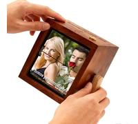 Cadre Photo Flipbook Personnalisé Machine a Film Manivelle Photo Boîte Flip Book Album Photo Mécanique Pour la Saint Valentin Noël la Fête des Mères (Album 2)