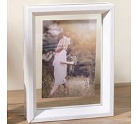 Cadre photo flottant, cadre flottant en verre, double panneau transparent, cadre photo extractible, pour exposer des spécimens de plantes, des fleurs séchées pressées, des affiches, des découpes en