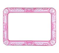 Cadre photo géant gonflable - idéal pour un enterrement de vie de jeune fille, un mariage, une soirée filles, une fête prénatale - rose - avec tatouage «#Selfie»