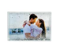 Cadre Photo Globe Rectangulaire De Table 10 X 15 Paillettes Neuf
