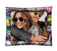 Cadre photo gonflable pour selfie des années 80, 1 accessoire de photomaton rétro - 75 x 65 cm, cadre photo géant gonflable pour homme et femme, décoration de fête hippie disco