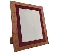 Cadre photo H7 vintage en bois avec contour rouge 20,3 x 15,2 cm, taille de l'image 15,2 x 10,2 cm