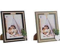 Cadre photo Home ESPRIT noir vert naturel cristal bois MDF scandinave 26,5 x 2 x 31,5 cm (2 pièces)