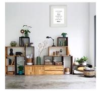 Cadre Photo Il faut toujours viser la lune 30x40cm avec Passe Partout Tableau Bois Verre (BLANC) BLANC G