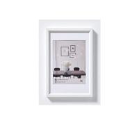 Cadre photo imitation acier Steel Style - 20 x 30 cm - Blanc