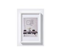 Cadre photo imitation acier Steel Style - 30 x 40 cm - Blanc