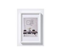Cadre photo imitation acier Steel Style - 30 x 45 cm - Blanc