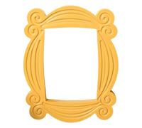 Cadre photo jaune rétro en bois jaune - Décoration murale - Cadre photo jaune Friends Merchandising - Cadre judas pour décoration de porte d'entrée - 25,5 x 20,5 x 1,5 cm