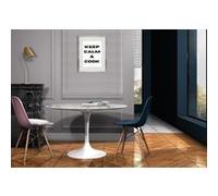 Cadre Photo Keep calm and cook 30x40cm avec Passe Partout Tableau Bois Verre (ARGENT)