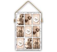 Cadre Photo - Kingscote - 9 Photos - Bois - Blanc - 10 x 15 cm