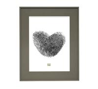 Cadre Photo Large Bois Peint en Taupe Taille Image 30,0 x30,0 cm;