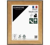 Cadre photo Loft noir 18x24 cm CEANOTHE en résine recyclée Verre acrylique Incassable - Fabriqué en France Marron