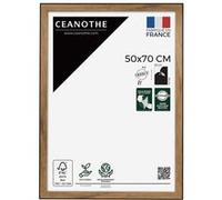 Cadre photo Loft noir 50x70 cm CEANOTHE en résine recyclée Verre acrylique Incassable - Fabriqué en France Marron