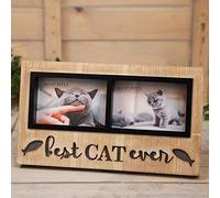 Cadre photo lumineux double 15,2 x 10,2 cm - Best Cat Ever