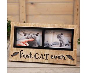 Cadre photo lumineux double 15,2 x 10,2 cm - Best Cat Ever