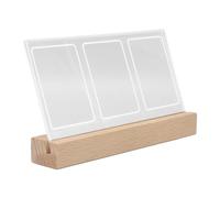 Cadre Photo Lumineux pour Table de Bureau, Cadre Photo de 3 Pouces Pouvant être utilisé comme Veilleuse, Base en Bois Résistante aux Chocs et Stable