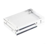 Cadre photo magnétique en acrylique de 10 + 10 mm d'épaisseur, idéal pour mettre en valeur des souvenirs spéciaux (5,5 x 8,2 cm)
