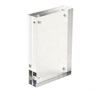 Cadre photo magnétique en acrylique transparent avec 8 + 8 mm d'épaisseur pour un affichage sûr, robuste et pratique de photos ou d'affiches (5,5 x 8,2 cm)