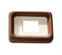 Cadre photo magnétique en noyer conçu pour afficher des mini photos et photos de mariage avec fixation magnétique, parfait pour la décoration de la maison ou du bureau (10,2 cm de couleur noyer noir)
