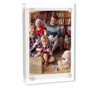 Cadre photo magnétique pour réfrigérateur | Cadre photo magnétique transparent - Aimant double face solide et léger pour mémos, peintures, papier photo, notes