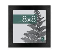 MCS Studio Gallery Lot de 1 cadre photo carré, 20,3 x 20,3 cm, grain de bois noir pour photos, affiches et impressions d'art