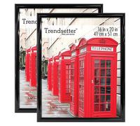 Cadre photo MCS Trendsetter 16x20 pouces, noir brillant, suspendre au mur, vertical ou horizontal, pour photos, affiches et impressions d'art (