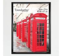 Cadre photo MCS Trendsetter 18 x 24, noir brillant, suspendre au mur, vertical ou horizontal, pour photos, affiches et impressions d'art (1 paq