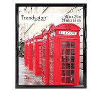 Cadre photo MCS Trendsetter 20 x 24 cm, noir brillant, suspendre au mur, vertical ou horizontal, pour photos, affiches et impressions d'art (1