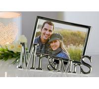 Cadre photo métallique MR & MRS dimensions 15,5x21cm pour photos 10x15cm