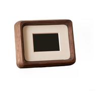 Cadre photo miniature en noyer naturel avec design sans couture et boutons de retenue du panneau arrière, convient pour photo 1x2 (7,6 cm)